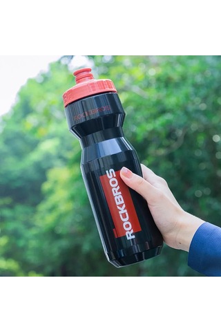 Rockbros Dcbt69Tb 750Ml Pp5 Su Şişesi Spor Bisiklet Sıkma Tipi Su Bardağı Bpa Içermez Fda Sertifikası Yok - Kırmızı