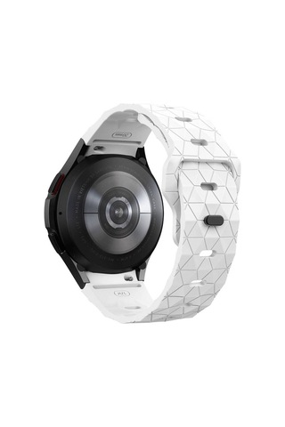 Samsung Uyumlu Galaxy Watch 6 40mm Krd-116 20mm Futbol Desenli Spor Tasarımlı Silikon Kordon