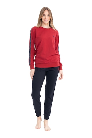 U.s. Polo Assn. 17075 Kadın Bordo Ev Giyim Pijama Takım 001