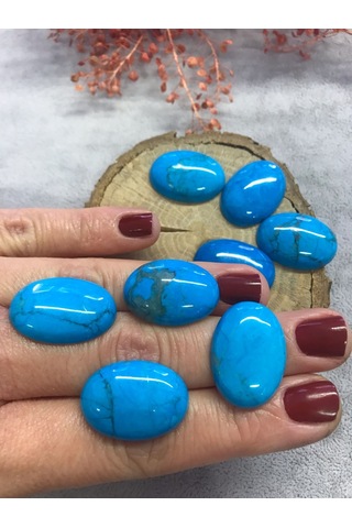 Turkuaz Taşlı Gümüş Yüzük 925 Ayar Doğal Taş Ayarlı Yüzük