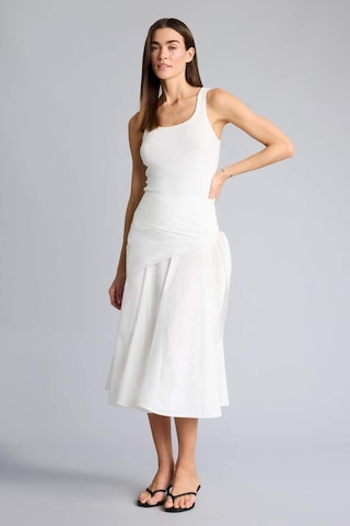 Defacto A Kesim Normal Bel Poplin Midi Etek H3435ax26smwt32 Beyaz-wt32