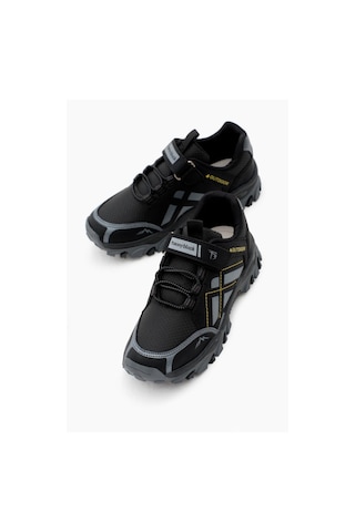 Tonny Black Termo Taban Su İtici Kumaş Cırtlı Çocuk Unisex Siyah Füme Trekking Ayakkabı Tbtmkd025 Siyah Füme