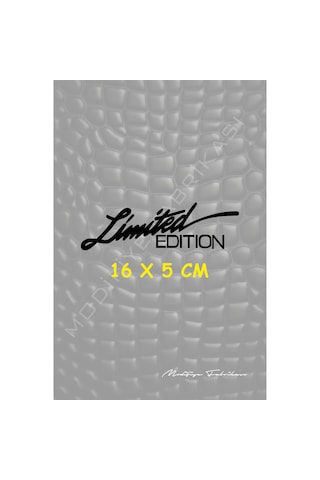 Limited Edition Sticker Folyo - Siyah - 16 X 5 Cm