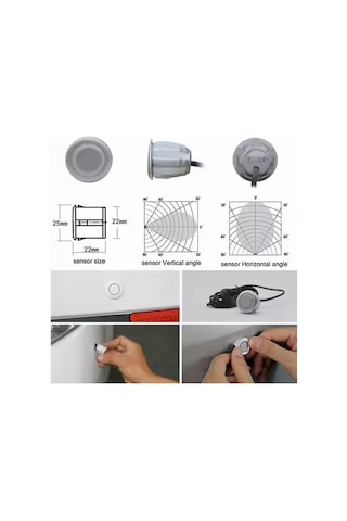Park Sensörü Gözü Tekli 22 Mm Yedek Lens Göz Gümüş Gri 1 Adet