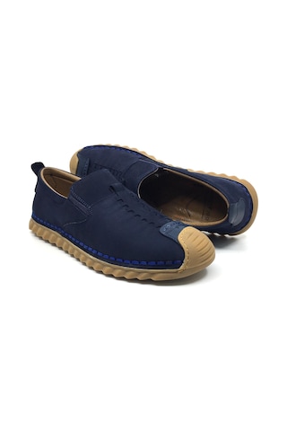 Luis Figo %100 Deri Ortopedik Erkek Yazlık Rahat Günlük Çarık Yeni Sezon Ayakkabı 40-44 Lacivert-nubuk Lacivert