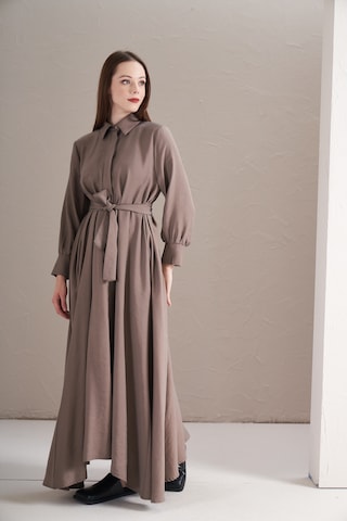 A Pile Ekstra Salaş Modal Elbise Vizon Vizon