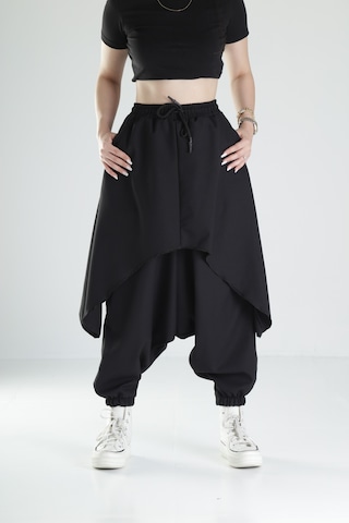 Oversize Şalvarlı Jogger Pantolon Coc1479 Siyah