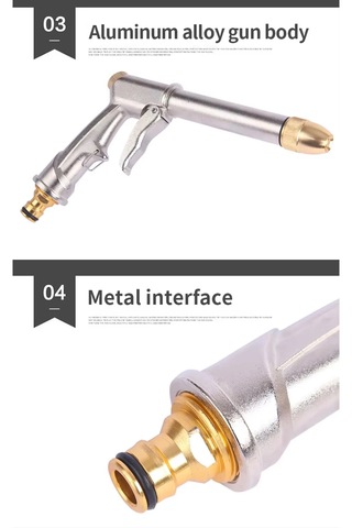 Metal Başlık Araba Balkon Bahçe Yıkama Yüksek Tazyiklik Full Set