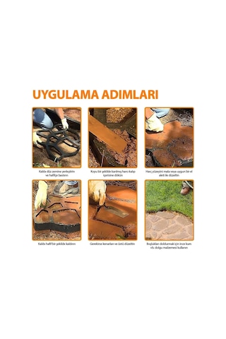 Zemin Kaplama Kalıbı Bahçe Taş Kalıbı Yürüyüş Yolu Kaldırım Yapım 4 adet