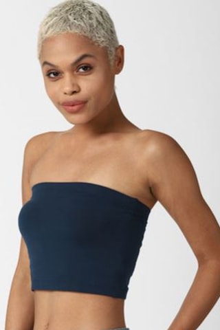 Rooted-kadın Straplez Tube Top Astarsız Lacivert