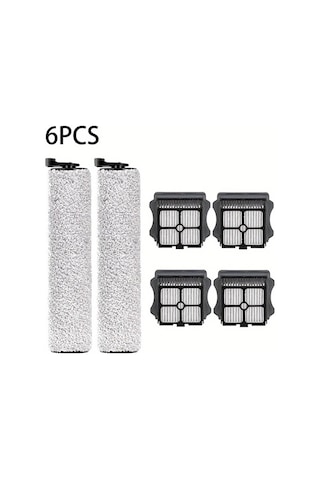 Honeybeeshop 6 Adet Tineco İfloor 3 Floor One S3 Rulo Fırçası Hepa Filtreli Kablosuz Islak Kuru Zemin Yıkama Makinesi Aksesuarları