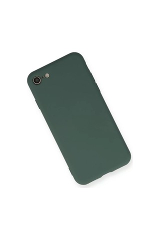 Apple iPhone Uyumlu 7 Kılıf Nano İçi Kadife Silikon - Koyu Yeşil Çok Renkli