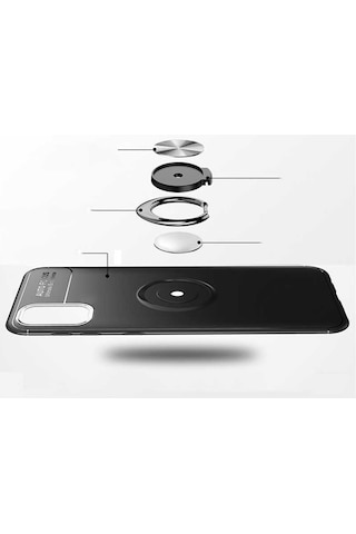 Samsung Uyumlu Galaxy A81 Note 10 Lite Kılıf Zore Ravel Silikon Kapak Siyah
