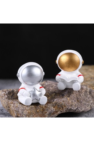 Neevoyu Uzaylı Kitap Okuyan Dekoratif Figür - Abs Malzeme Ev Dekoru Ornamenti