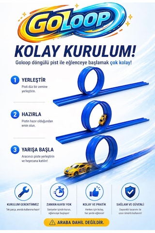 Goloop 360 Ayarlanabilir Yarış Pisti 4 Metre