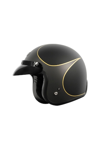 Torc T-50 Del Mar Hardy Açık Motosiklet Kaskı Mat Siyah Gri