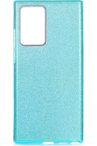 Samsung Uyumlu Galaxy Note 20 Ultra Kılıf Zore Shining Silikon-Mavi
