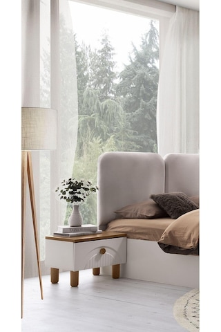 %100 Mdf-aytaşı-bohem Craft Komodin Beyaz