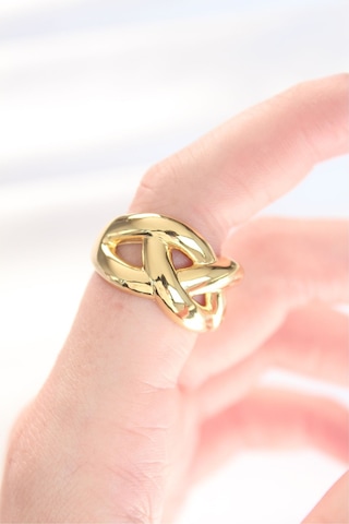 Düğüm Model Gold Renk Yüzük Ayarlanabilir Çok Renkli