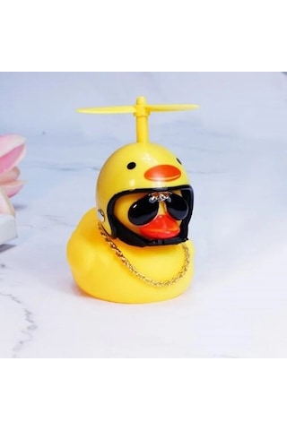 Pengfu Shop B Tarzı Sevimli Lastik Ördek Oyuncaklar Çocuk Oyuncakları Kask Tutkal Pervaneli Sarı Ördek Bebek Köpekbalığı Oyuncak Banyo Oyuncakları Araba Süsleri Odası Dekorasyonu Ogs7xj