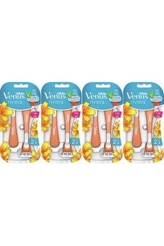 Gillette Venus Riviera Kullan At Kadın Tıraş Bıçağı 4 x 2'li
