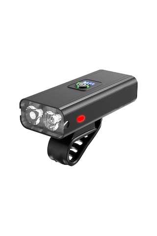 2Xxml-T6 Led 18.000 Lumen Su Geçirmez Bisiklet Farı 2400Mah Pil Açık Gri