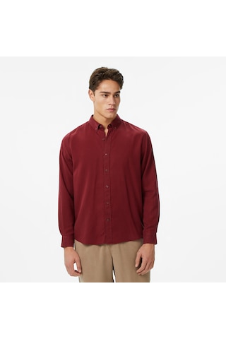 Nautica Erkek Bordo Classic Fit Gömlek Düz W57232t Bordo