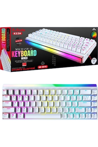 K-snake Ks3n Mekanik Klavye - Rgb Red Switch Gaming Klavye