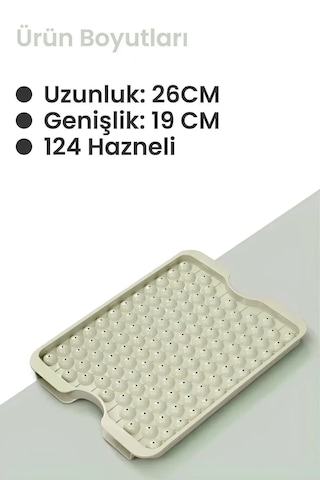 Valletta Pumo Vanilya 124 Bölmeli Kapaklı Küre Buz Kalıbı Vanilya