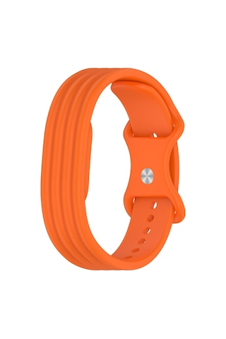 Caseonn Google Fitbit Air Kordon Premium Silikon Spor Kayış Turuncu