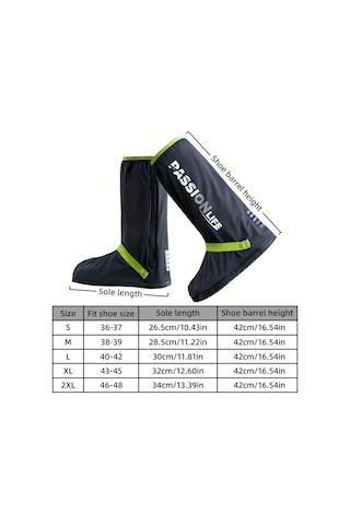 Willowhaven Dayanıklı Kalın Yüksek Topuklu Siyah Su Geçirmez Kar Geçirmez Outdoor Bisiklet Koruyucu Ayakkabı Kılıfı Altın