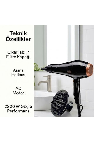 Olika Mira MR-007 2200 W Ac Motor Saç Kurutma Makinesi