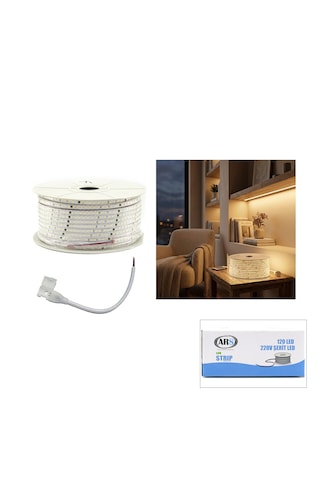 100mt 3000k - Gün Işık Dış Mekan Şerit Led 220v 120led 348983 Çok Renkli