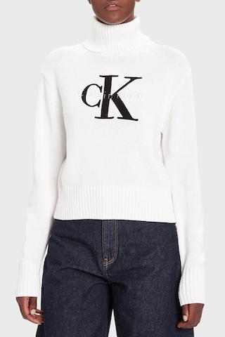 Calvin Klein Bayan Kazak Lv047d354g Yaa Beyaz Beyaz