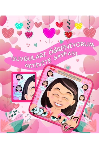 Tox Kız Duyguları Öğreniyorum Keçe Cırtlı Aktivite Sayfası -