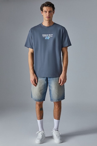 GRIMELANGE Nıghtout Erkek Oversize Fit Antrasit T-shirt Antrasit