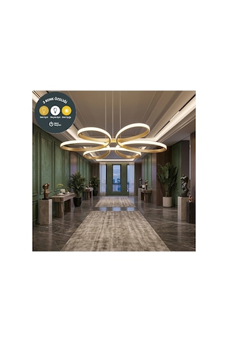 3 Renkli Sarkıt Yonca 6 Lı Eskitme Salon Mutfak Çocuk Odası Yemek Masası Ve Antre İçin Modern Led Altın