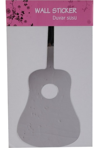 Sıa Aynalı Duvar Süsü (Sticker) Gitar Şekilli