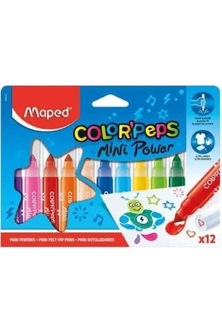 Maped Color Peps Mini Jumbo Keçeli Kalem 12 Renk N 846612
