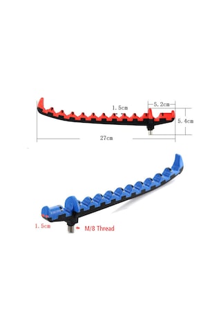 Ranyeek Kırmızı-siyah Abs+tpe Oluklu Olta Sapı Tutucu 27cm, 85g
