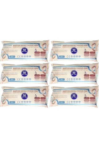 Med-Cover Bariyer Kremli Perine Bölgesi Pedi Bezi 50 x 6 Paket