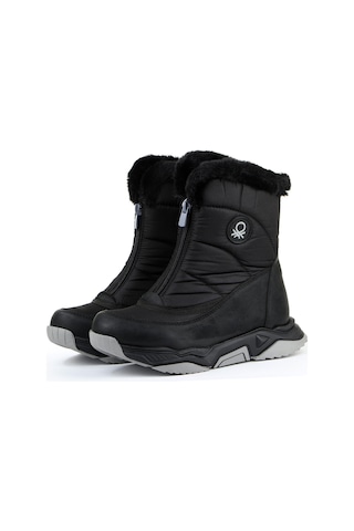 Benetton 30393 Suya Dayanıklı Kürklü Fermuarlı Kadın Bot 567800000149 01 Siyah