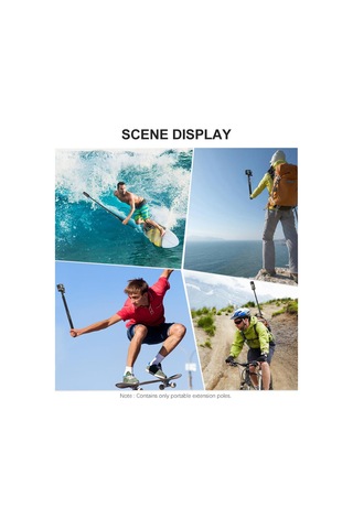 Vrıg Tp-13 53,5 İnç Selfie Çubuğu Alüminyum Alaşımlı 6 Bölümlü, 14 İnç Vida Ve Montaj Adaptörü