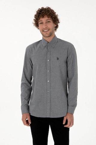 U.s. Polo Assn. Erkek Siyah Gömlek Desenli 50316598-vr046 Siyah