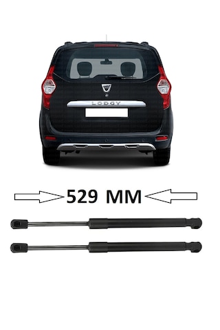 Dacia Lodgy 2012-2021 Uyumlu Sağ + Sol Takım Bagaj Amortisörü 2 Adet 529mm 904528093r Bagaj Amortisörü