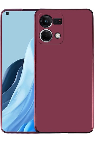 Noktaks - Oppo Uyumlu Oppo Reno 7 4g - Kılıf Mat Soft Premier Silikon Kapak - Mürdüm T22933 Mürdüm