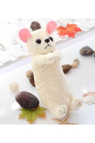 Hqgoodstore Yeni İlkokul Öğrencisi Kore Çizgi Film Köpek Peluş Büyük Kapasiteli Kalem Saklama Çantası Sınır Çoban