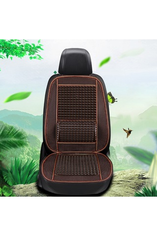 İmitasyon Ahşap Boncuk Yaz Araba Serin Koltuk Minderi Kahve