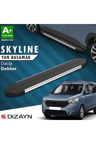 S-dizayn Dacia Dokker Skyline Krom Yan Basamak 203 Cm 2012 Üzeri A+ Kalite