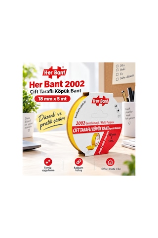Çift Taraflı Köpük Bant 18 Mm X 5 Mt Diğer